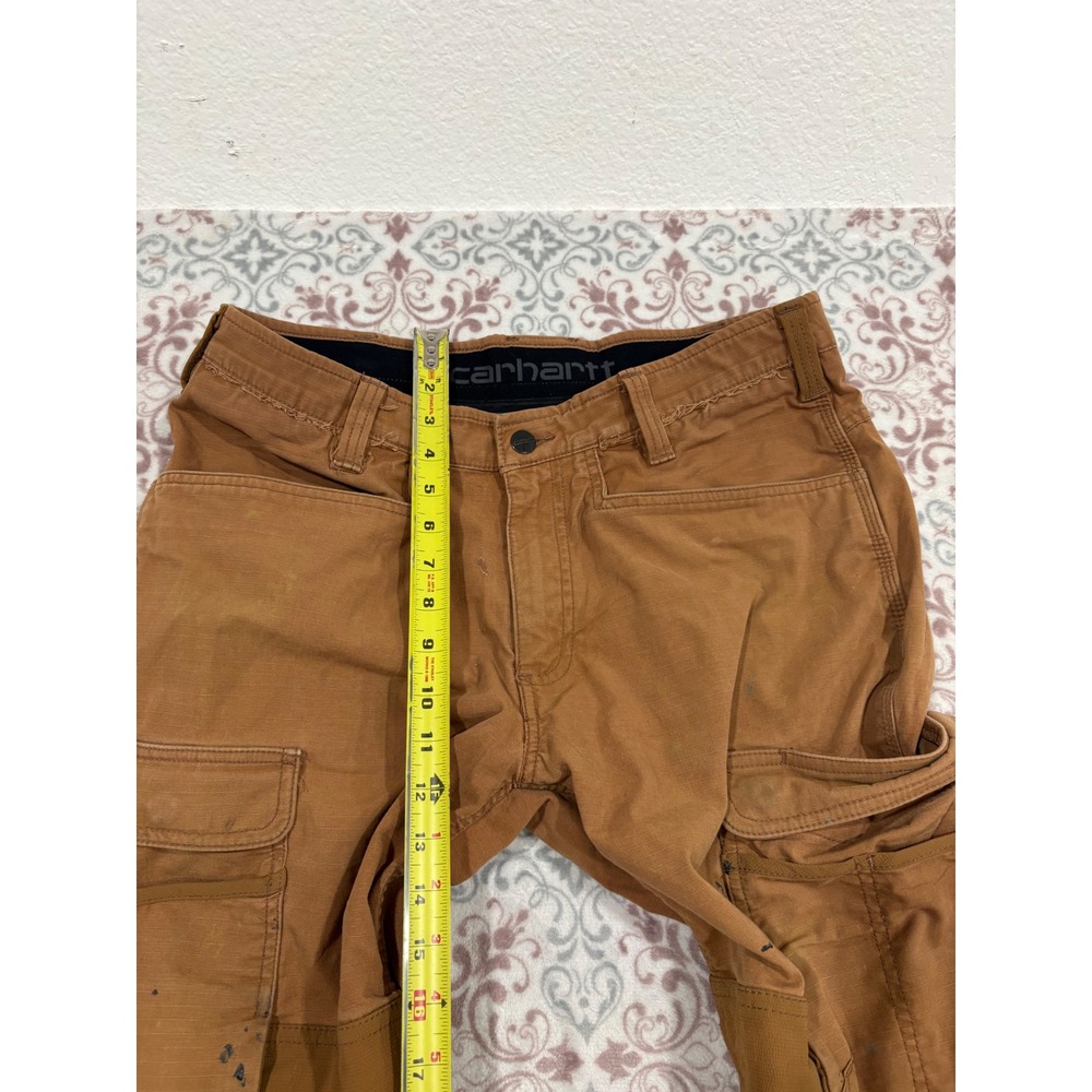 Carhartt Force Extremes Cargo Work Pants Brown Ripstop Double Knee 34x28 - Picture 5 of 9